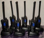 (6) CONNECT SYSTEMS CS701 VHF HANDHELD RADIOS, BATTERIES & CHARGERS TESTED