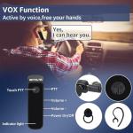 Retevis RB37 Bluetooth Walkie Talkies, Bluetooth Two Way Radio with Wireless Earpiece, Flashlight, 2000 mAh&120h Standby, Type-C, 9-Level VOX&Squelch, for School Hospital Retail Manufacture (4 Pack)