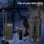 Retevis RB37 Bluetooth Walkie Talkies, Bluetooth Two Way Radio with Wireless Earpiece, Flashlight, 2000 mAh&120h Standby, Type-C, 9-Level VOX&Squelch, for School Hospital Retail Manufacture (4 Pack)