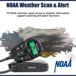 Retevis RA86 GMRS Mobile Radio - Update Chirp, GMRS Radio with Gain Antenna & Cigarette Lighter Plug, Repeater Channels Long Range Two Way Radio, NOAA Alert, Dual Speakers for Offroad, Jeep, Truck, RV