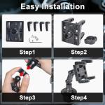 YNIBST Cup Holder Mount for Icom IC-2730A TYT TH-9800D Anytone AT-588UV Transceiver Control Heads Mini Size Ham Mobile Radio