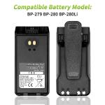 (4PCS) BP-279 Battery BP280 [2025 New Version] for ICOM F1100d IC-F1000 IC-F1000S IC-F2000 IC-F2000S IC-F1100D IC-F1100DS IC-F2100D IC-F2100DT IC-V88 IC-V10MR IC-A16 F1000S F1100ds Battery