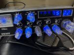 Galaxy DX99v SSB CB Radio Chrome With Mic / Speaker Rare Blue Led Nice 👍