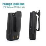 Accessoryway Replace QB-44HL 3250mAh Li-Ion Battery for Anytone AT-D878UV Plus D878UV D868UV D858 GD-AT10G Radio Handheld radios Battery Includes Belt Clip