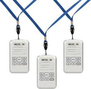 Retevis RT20 Walkie Talkies for Adults, Wearable Small Talkie Silver