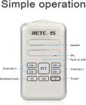 Retevis RT20 Walkie Talkies for Adults, Wearable Small Talkie Silver