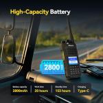 Retevis Ailunce HA1G GMRS Radio, Support CHIRP, IP67 Waterproof Rugged Two Way Radio, NOAA, 2800mAh USB-C, Repeater Capable, SOS, Long Range Walkie Talkies for Hunting, Hurricanes, Emergencies(2 Pack)