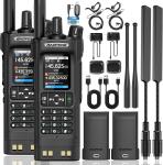 Digital Handheld Radio Scanner Fire Police VHF FM EMS Ham 2 Way Transceiver 2 PC
