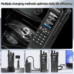 Digital Handheld Radio Scanner Fire Police VHF FM EMS Ham 2 Way Transceiver 2 PC