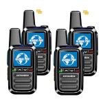 Global Lifetime Free Walkie Talkies Unlimited Range 4G LTE PoC(Push-to-Talk Over Cellular) Radios Nationwide PTT Two Way Radios Long Distance for Family, Logistics, Company 2pcs with sim Card (4PCS)