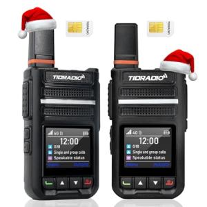 TIDRADIO TD-G18 Rapid Unlimited Range Global Walkie Talkies, PoC Radio Nationwide 6000+ Miles, Long Range Two Way Radios PTT 4G LTE for Family, Logistics, Company -2pcs with SIM Card