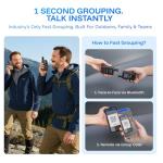 Lifetime Free Global Walkie Talkies Long Range, POC-1 Lite, 4G LTE Unlimited Range POC Two-Way Radios with Bluetooth & APP, Rechargeable Walkie Talkies, Support User Self-Group Creation (2 Pack)