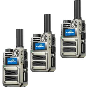 [Lifetime Free] Unlimited Range Walkie Talkies 4G LTE Long Range Two-Way Radios with Nationwide & Global Range,Multi-Function Light & SOS Alert Poc Radios for Wilderness Hiking,Truck Fleet (3 Pack)