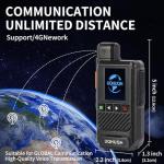 Nationwide 4G LTE Walkie Talkies with Lifetime Free Service & SIM Cards-Unlimited Range POC Two-Way Radio for Urban Teams, Road Trips & Family (2-Pack)