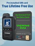 CARRBORG X13 Nationwide Lifetime Free LTE Walkie Talkies Unlimited Range 4G Two Way Radios Long Range Global POC with SIM Cards（2 Pack）
