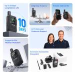 Lifetime Free Global Walkie Talkies Long Range, POC-1 Lite, 4G LTE Unlimited Range POC Two-Way Radios with Bluetooth & APP, Rechargeable Walkie Talkies, Support User Self-Group Creation (2 Pack)