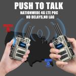 [Lifetime Free] Unlimited Range Walkie Talkies 4G LTE Long Range Two-Way Radios with Nationwide & Global Range,Multi-Function Light & SOS Alert Poc Radios for Wilderness Hiking,Truck Fleet (3 Pack)