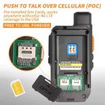 Nationwide 4G LTE Walkie Talkies with Lifetime Free Service & SIM Cards-Unlimited Range POC Two-Way Radio for Urban Teams, Road Trips & Family (2-Pack)