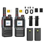 Lifetime Use Satellite Walkie Talkies with SIM Cards Global Unlimited Range Walkie Talkies 4G LTE POC Radio Dual SIM 3000 Mile Range Walkie Talkie 3000mAh Battery with Flashlight (MC-398)