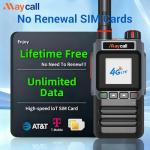 Lifetime Use Satellite Walkie Talkies with SIM Cards Global Unlimited Range Walkie Talkies 4G LTE POC Radio Dual SIM 3000 Mile Range Walkie Talkie 3000mAh Battery with Flashlight (MC-398)