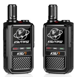Rapid Lifetime Free Global Walkie Talkies Unlimited Range Nationwide PTT 4G LTE PoC Long Range Two Way Radios 5000 Miles Long Distance with Flashlight for Family,Outdoor,Logistics (2 Pack with SIM)
