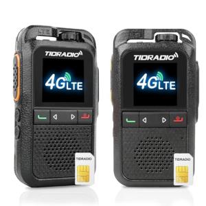 TIDRADIO TD-G100 Rapid Unlimited Range 4G LTE PoC Walkie Talkies Long Range with SIM Cards, Nationwide 5000 Miles Two Way Radios, Global PTT for Family, Logistics, Truck Fleet,Construction site,2 Pack