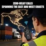 Rapid Lifetime Free Global Walkie Talkies Unlimited Range Nationwide PTT 4G LTE PoC Long Range Two Way Radios 5000 Miles Long Distance with Flashlight for Family,Outdoor,Logistics (2 Pack with SIM)