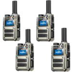 [5000+ Miles Range] Unlimited Range Walkie Talkies 4G LTE Long Range with Nationwide & Global Range via Free SIM Card,SOS Alert Poc Radios for Hiking,Truck Fleet,Construction site（4 Pack）