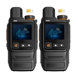 GPDD Global Walkie Talkies Unlimited Range Nationwide PTT 4G LTE PoC Two Way Radios Long Range - 5000mAh Type-C Battery with SIM Cards (2 Pack)