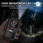 Rapid Lifetime Free Global Walkie Talkies Unlimited Range Nationwide PTT 4G LTE PoC Long Range Two Way Radios 5000 Miles Long Distance with Flashlight for Family,Outdoor,Logistics (2 Pack with SIM)