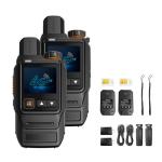 GPDD Global Walkie Talkies Unlimited Range Nationwide PTT 4G LTE PoC Two Way Radios Long Range - 5000mAh Type-C Battery with SIM Cards (2 Pack)