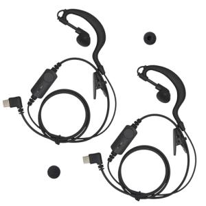 KAYOTOM 2-Pack Type-C Wired Headset Earpiece with Mic AT600 Global Walkie Talkies POC Radios