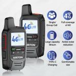 Walkie Talkies Fast Radio Unlimited Range Nationwide 4G Long Distance 5000 Miles Handheld POC Two Way Radio with Headset Push to Talk Over Cellular Radio Long Range Walkie talkies (2 with SIM Card)
