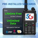 CLARIGO C Lifetime Use Unlimited Range Walkie Talkies Global Walkie Talkie with SIM Card IP67 Waterproof POC Radios 3000 Miles 5200mAh Battery (V1-6300)