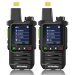 Lifetime Free Global Walkie Talkies Unlimited Range 4G PoC Radio Nationwide Handhold Long Distance PTT Two Way Radio Portable Radios with Flashlight for Family and Work Teams(2 Pack with SIM)