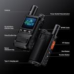 Global Rapid Walkie Talkies Unlimited Range 4G LTE PoC Radios Nationwide PTT Two-Way Radios 5000+ Miles,Long Distance Radios for Truck Fleet,Construction site, 2Units with SIM Card