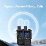 Lifetime Free Global Walkie Talkies Unlimited Range 4G PoC Radio Nationwide Handhold Long Distance PTT Two Way Radio Portable Radios with Flashlight for Family and Work Teams(2 Pack with SIM)