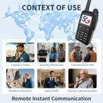 CLARIGO C Lifetime Use Unlimited Range Walkie Talkies Global Walkie Talkie with SIM Card IP67 Waterproof POC Radios 3000 Miles 5200mAh Battery (V1-6300)