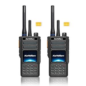 (Lifetime Free) Rapid Dual-Mode GPS Global Unlimited Range Walkie Talkies Long Range Two Way Radio with 4G LTE PoC & UHF PTT,Encrypted Calls,IP68 Waterproof for Outdoor,Logistics & Emergency(2-Pack)