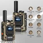Walkie Talkies Airiton Radios Unlimited Range Nationwide 4G Long Distance 5000 Miles Handheld POC Two Way Radio AI-G7 Push to Talk Over Cellular Radio Long Range Walkie Talkie (2 with SIM Card)