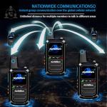 4g Poc Walkie Talkie Long Distance,Unlimited Distance Walkie Talkie;Fcc Certified,with Free Lifetime Sim Card,with Clear Audio for Truck Drivers to Communicate Remotely During Logistics Operations