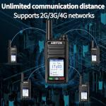 AIRITON Walkie Talkies Fast Radio Unlimited Range Nationwide 4G Long Distance 5000 Miles Handheld POC Two Way Radio Push to Talk Over Cellular Radio Walkie Talkie for Group(2 with SIM Card)