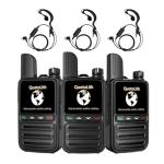 Long Range Walkie Talkies - Unlimited Nationwide Two-Way Radios with Free Lifetime SIM Card,4G PoC for Construction/Fleet Dispatch/Family Emergencies (Black (Includes Headphones) 3)