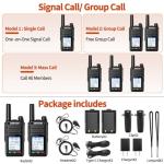AIRITON Walkie Talkies Fast Radio Unlimited Range Nationwide 4G Long Distance 5000 Miles Handheld POC Two Way Radio Push to Talk Over Cellular Radio Walkie Talkie for Group(2 with SIM Card)