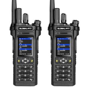GLOBAL-PTT 2-Pack 4G LTE PoC and Analog Two-Way Radios, Dual Band UHF/VHF 10w Power Unlimited Nationwide Range Walkie Talkie - Included 1-Year Data Plan (5288 Plus)