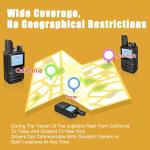 Long Range Walkie Talkies - Unlimited Nationwide Two-Way Radios with Free Lifetime SIM Card,4G PoC for Construction/Fleet Dispatch/Family Emergencies (Black (Includes Headphones) 3)