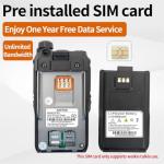 AIRITON Walkie Talkies Fast Radio Unlimited Range Nationwide 4G Long Distance 5000 Miles Handheld POC Two Way Radio Push to Talk Over Cellular Radio Walkie Talkie for Group(2 with SIM Card)