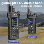 GLOBAL-PTT 2-Pack 4G LTE PoC and Analog Two-Way Radios, Dual Band UHF/VHF 10w Power Unlimited Nationwide Range Walkie Talkie - Included 1-Year Data Plan (5288 Plus)