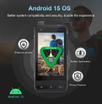 Uniwa F400 Network Radio 4G LTE Rugged Phone Android 15 PTT Walkie Talkie Unlocked PoC Radio 4.0 inch Touch Screen Support Zello and Real PTT