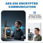 （Lifetime Free） Nationwide Walkie Talkie - Rapid PTT Unlimited Range Long Distance Global POC Two Way Radio for Family, Business, Outdoor Use, FCC Certified, Durable with Long Battery Life